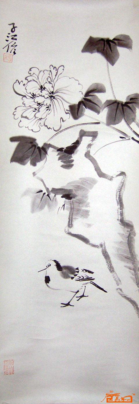 收藏作品8杨子江花鸟画。