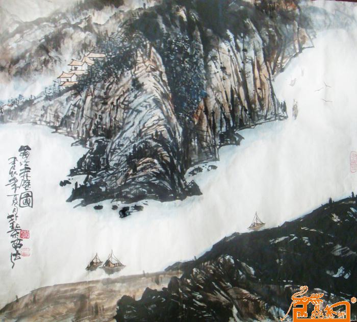 蜀江赤壁图